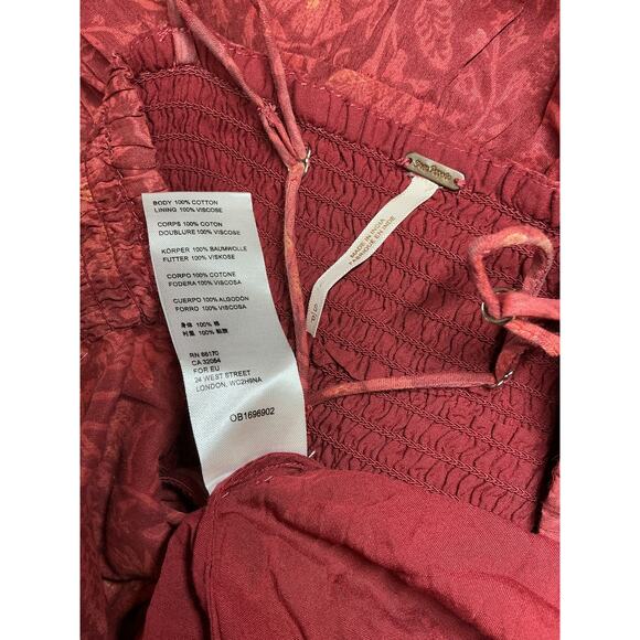 Free People 'Sundrenched' Pink Cotton Printed Maxi Size S - Picture 4 of 4